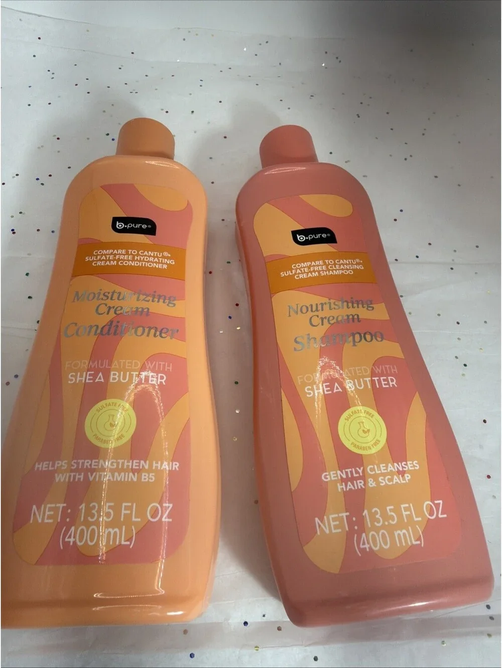 B.Pure Shea Butter Moisturizing Cream Shampoo & Conditioner Set 13.5 oz Each